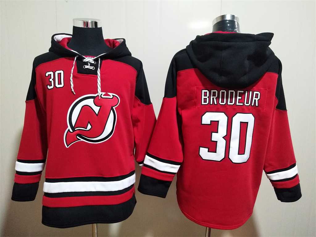 Devils 30 Martin Brodeur Red All Stitched Sweatshirt Hoodie,We sell and wholesale Devils 30 Martin Brodeur Red All Stitched Sweatshirt Hoodie on line form chian!